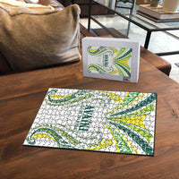 Rugby Cook Islands Avaiki Puzzle White Kuki Airani Tribal Maori Inspired - Polynesian Pride