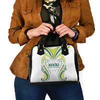 Rugby Cook Islands Avaiki Shoulder Handbag White Kuki Airani Tribal Maori Inspired - Polynesian Pride