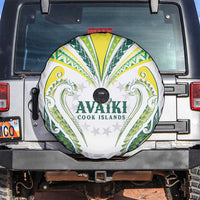 Rugby Cook Islands Avaiki Spare Tire Cover White Kuki Airani Tribal Maori Inspired - Polynesian Pride