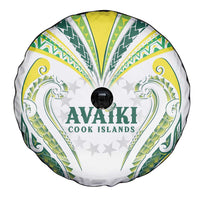 Rugby Cook Islands Avaiki Spare Tire Cover White Kuki Airani Tribal Maori Inspired - Polynesian Pride
