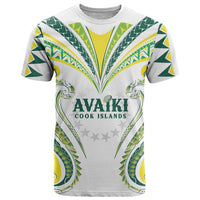 Custom Rugby Cook Islands Avaiki T Shirt White Kuki Airani Tribal Maori Inspired - Polynesian Pride