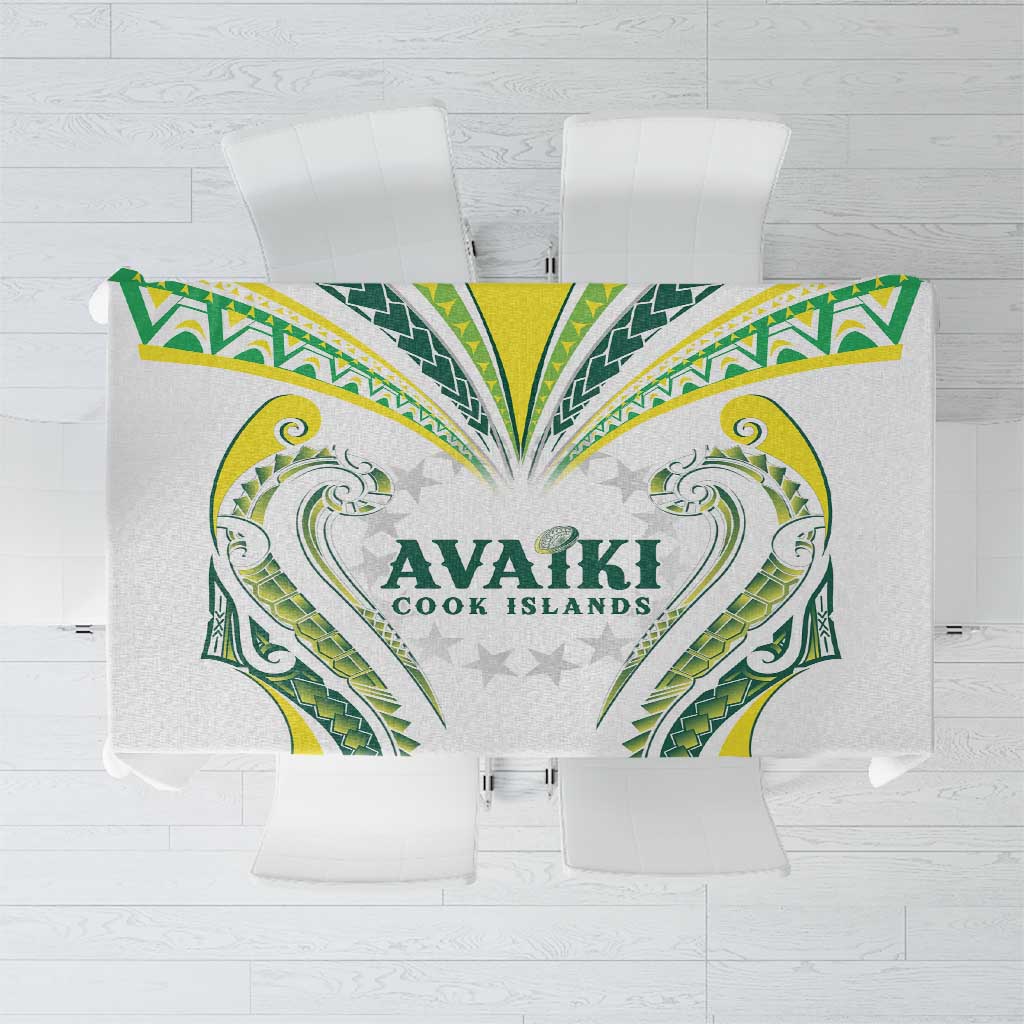 Rugby Cook Islands Avaiki Tablecloth White Kuki Airani Tribal Maori Inspired LT9 White - Polynesian Pride