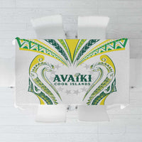 Rugby Cook Islands Avaiki Tablecloth White Kuki Airani Tribal Maori Inspired LT9 White - Polynesian Pride