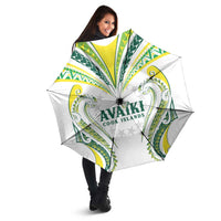 Rugby Cook Islands Avaiki Umbrella White Kuki Airani Tribal Maori Inspired - Polynesian Pride