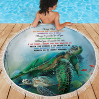 Polynesia Mother's Day Beach Blanket Magnificent Sea Turtle Of Love and Gratitude LT9 - Polynesian Pride