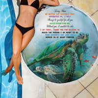 Polynesia Mother's Day Beach Blanket Magnificent Sea Turtle Of Love and Gratitude LT9 - Polynesian Pride