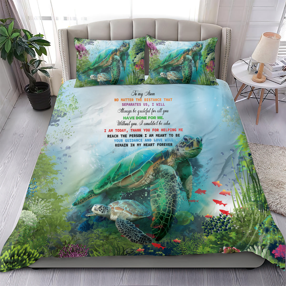 Polynesia Mother's Day Bedding Set Magnificent Sea Turtle Of Love and Gratitude LT9 - Polynesian Pride