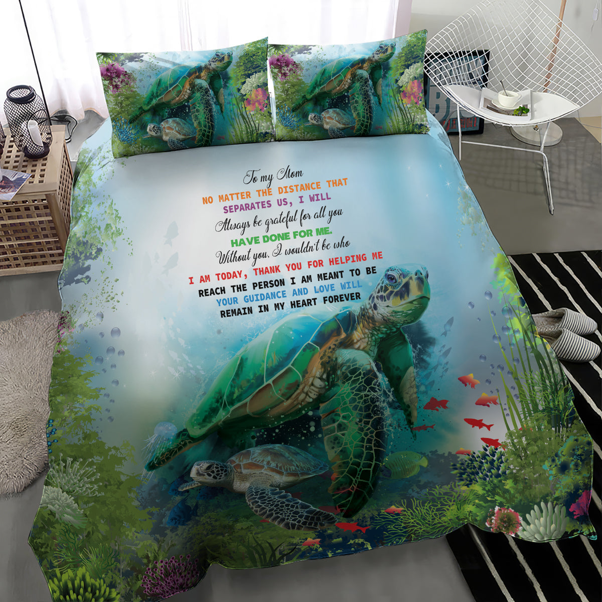 Polynesia Mother's Day Bedding Set Magnificent Sea Turtle Of Love and Gratitude LT9 - Polynesian Pride