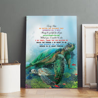 Polynesia Mother's Day Canvas Wall Art Magnificent Sea Turtle Of Love and Gratitude LT9 - Polynesian Pride
