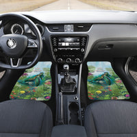 Polynesia Mother's Day Car Mats Magnificent Sea Turtle Of Love and Gratitude LT9 Set 2pcs - Front Blue - Polynesian Pride