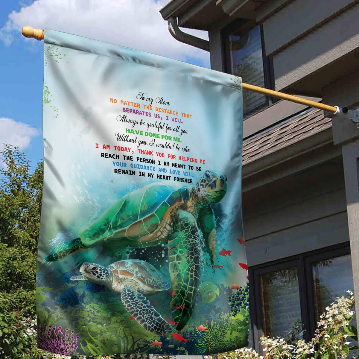 Polynesia Mother's Day Garden Flag Magnificent Sea Turtle Of Love and Gratitude LT9 - Polynesian Pride