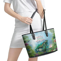 Polynesia Mother's Day Leather Tote Bag Magnificent Sea Turtle Of Love and Gratitude LT9 - Polynesian Pride