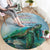 Polynesia Mother's Day Round Carpet Magnificent Sea Turtle Of Love and Gratitude