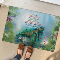 Polynesia Mother's Day Rubber Doormat Magnificent Sea Turtle Of Love and Gratitude LT9 - Polynesian Pride