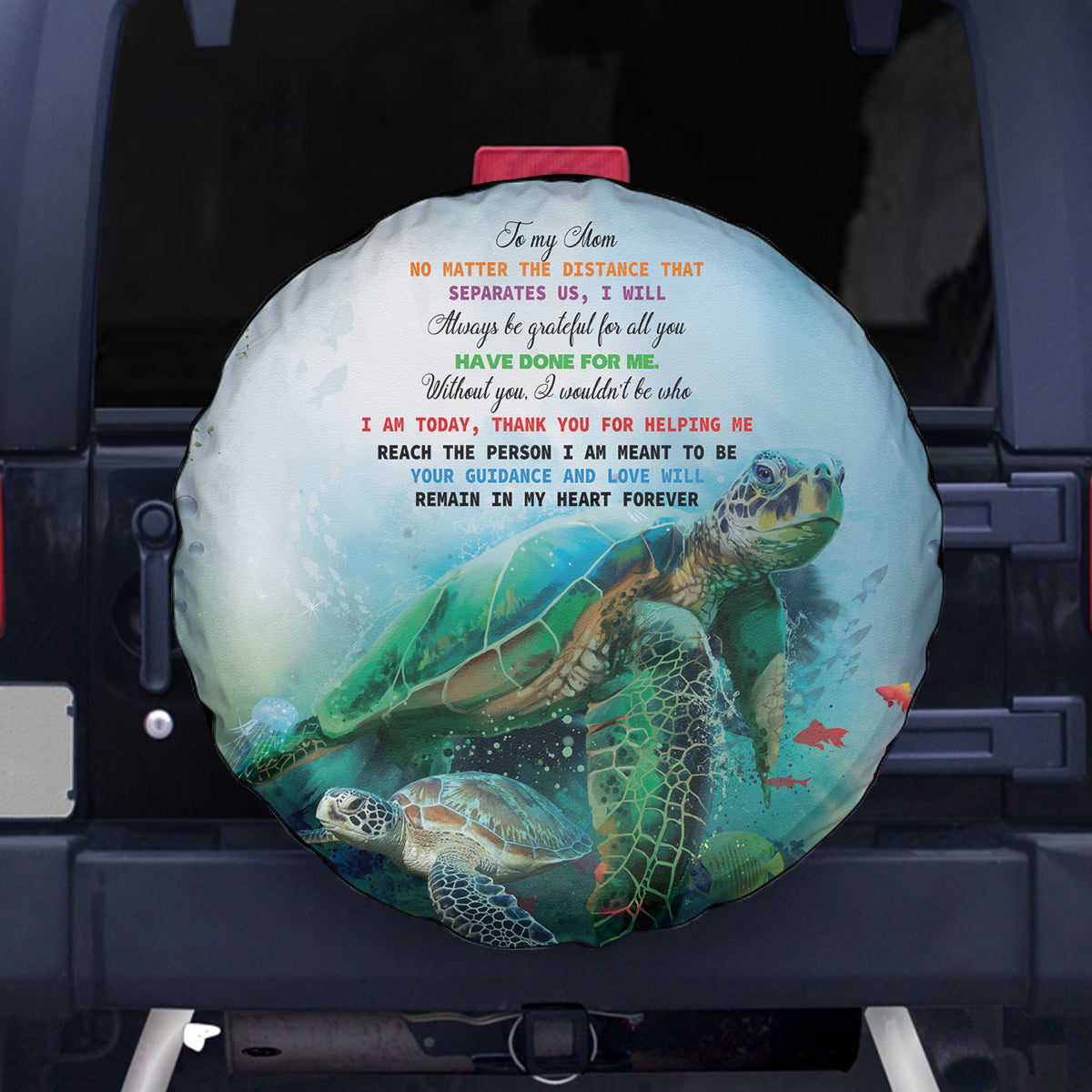 Polynesia Mother's Day Spare Tire Cover Magnificent Sea Turtle Of Love and Gratitude LT9 - Polynesian Pride