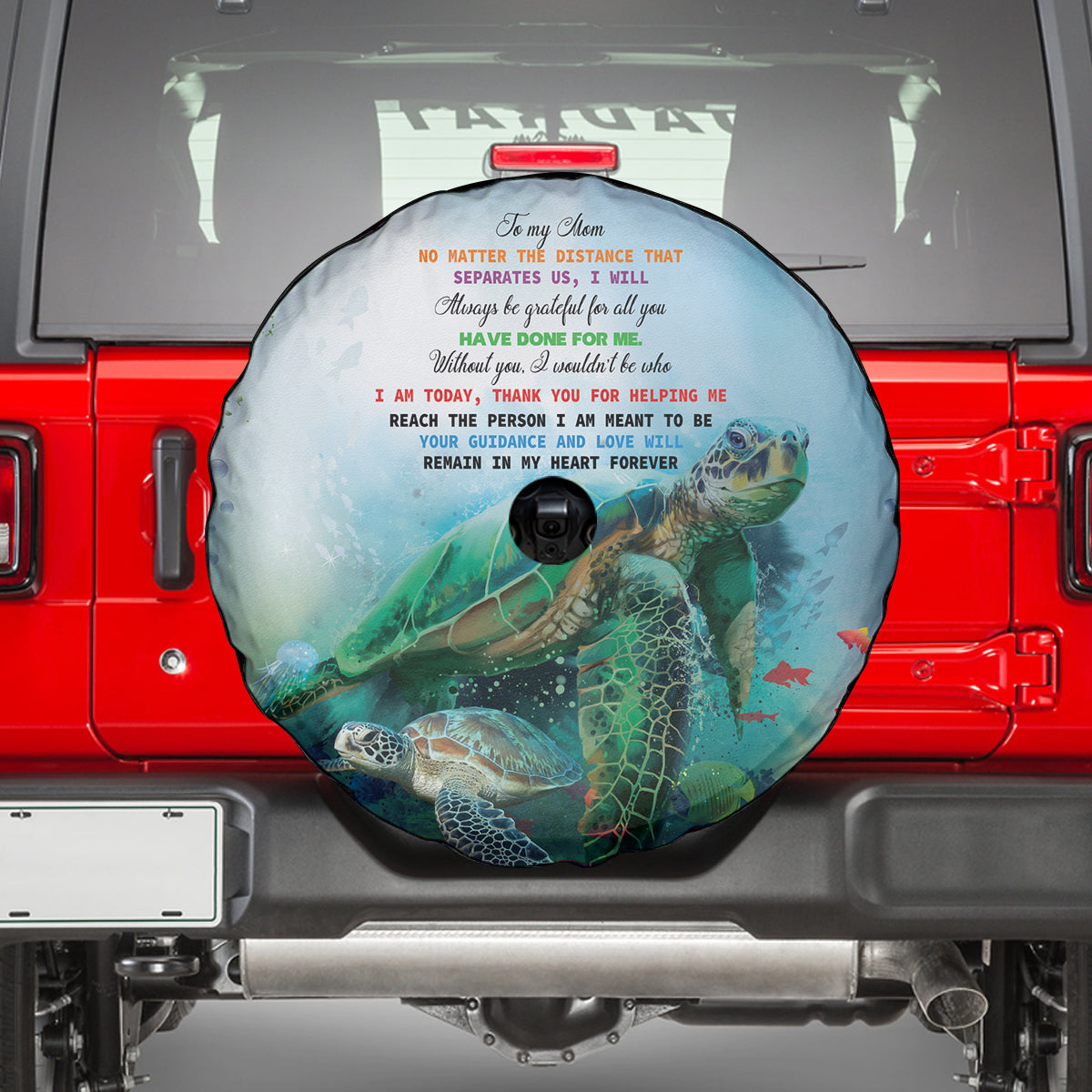 Polynesia Mother's Day Spare Tire Cover Magnificent Sea Turtle Of Love and Gratitude LT9 - Polynesian Pride