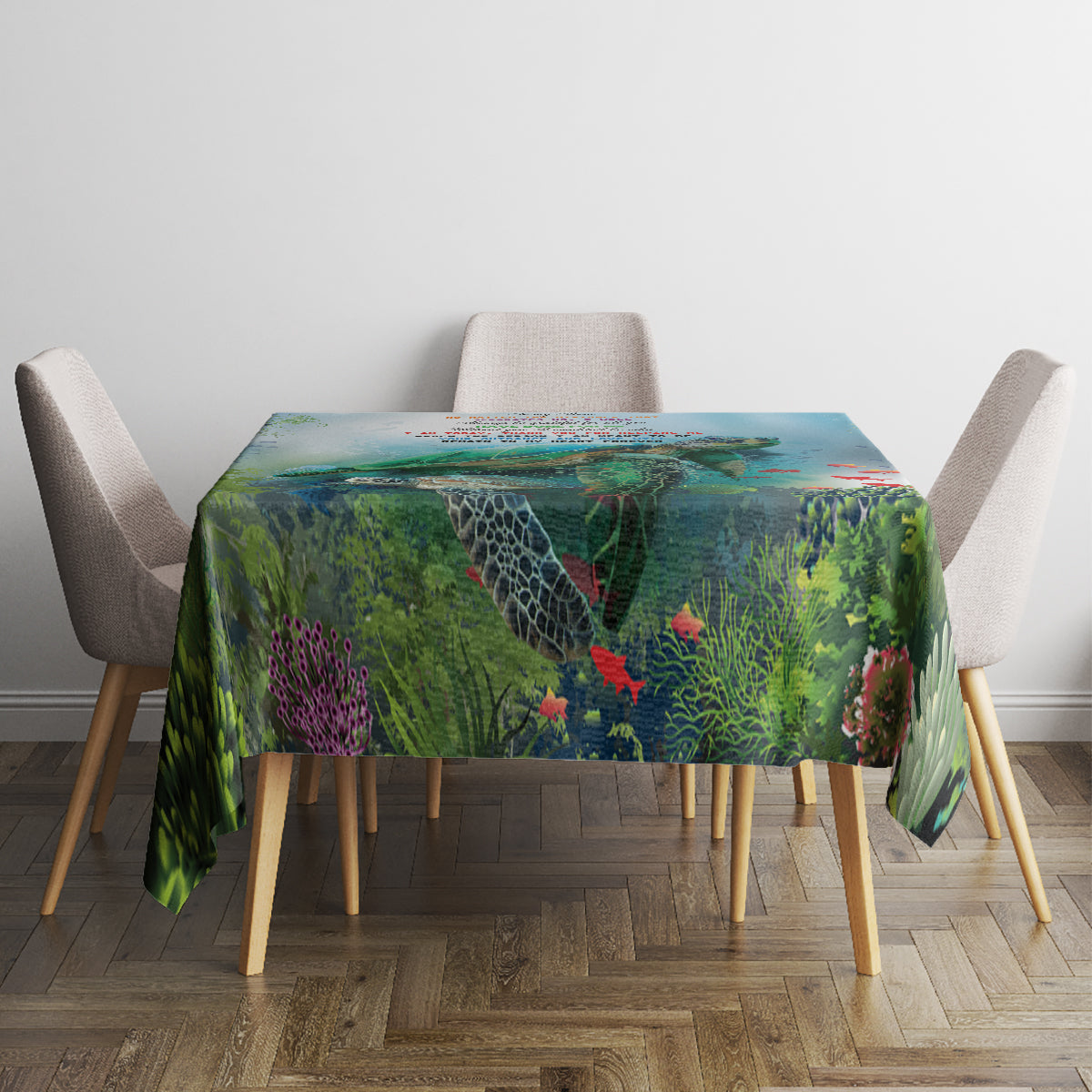 Polynesia Mother's Day Tablecloth Magnificent Sea Turtle Of Love and Gratitude LT9 - Polynesian Pride