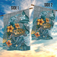 Sea Turtle In The Ocean Garden Flag with Polynesian Pattern Arty Style LT9 - Polynesian Pride