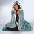 Sea Turtle In The Ocean Hooded Blanket with Polynesian Pattern Arty Style