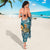 Sea Turtle In The Ocean Sarong with Polynesian Pattern Arty Style