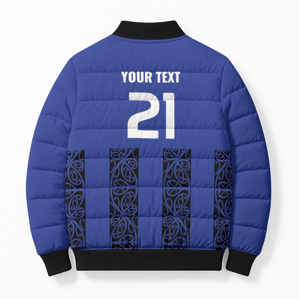 Custom Oceania Football NZ Auckland Bomber Puffer Jacket Maori Tribal Pattern LT9 - Polynesian Pride