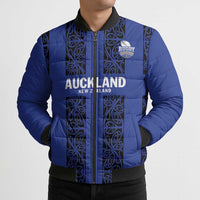 Custom Oceania Football NZ Auckland Bomber Puffer Jacket Maori Tribal Pattern LT9 - Polynesian Pride