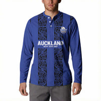 Custom Oceania Football NZ Auckland Button Sweatshirt Maori Tribal Pattern LT9 - Polynesian Pride