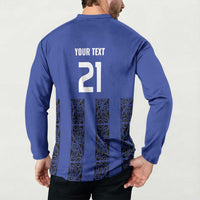Custom Oceania Football NZ Auckland Button Sweatshirt Maori Tribal Pattern LT9 - Polynesian Pride