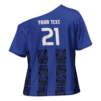 Custom Oceania Football NZ Auckland Cross Shoulder Shirt Maori Tribal Pattern LT9 - Polynesian Pride