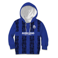 Custom Oceania Football NZ Auckland Kid Hoodie Maori Tribal Pattern