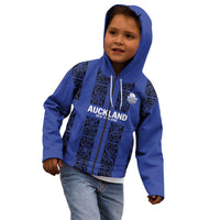 Custom Oceania Football NZ Auckland Kid Hoodie Maori Tribal Pattern