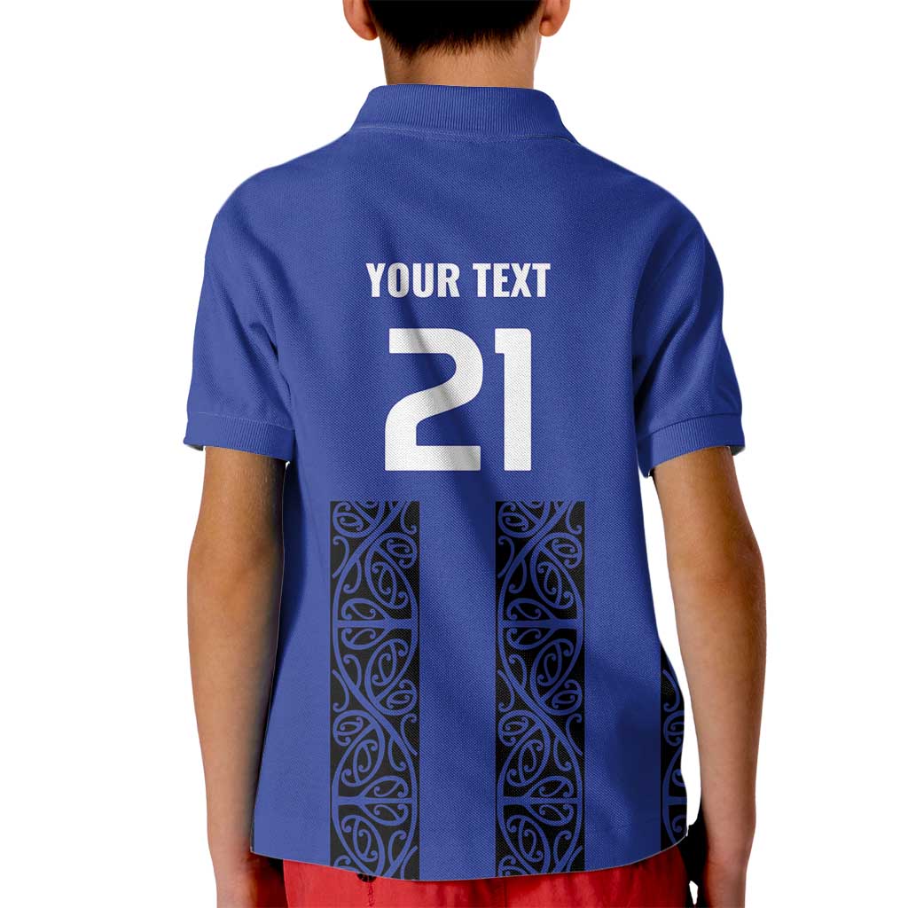 Custom Oceania Football NZ Auckland Kid Polo Shirt Maori Tribal Pattern LT9 - Polynesian Pride