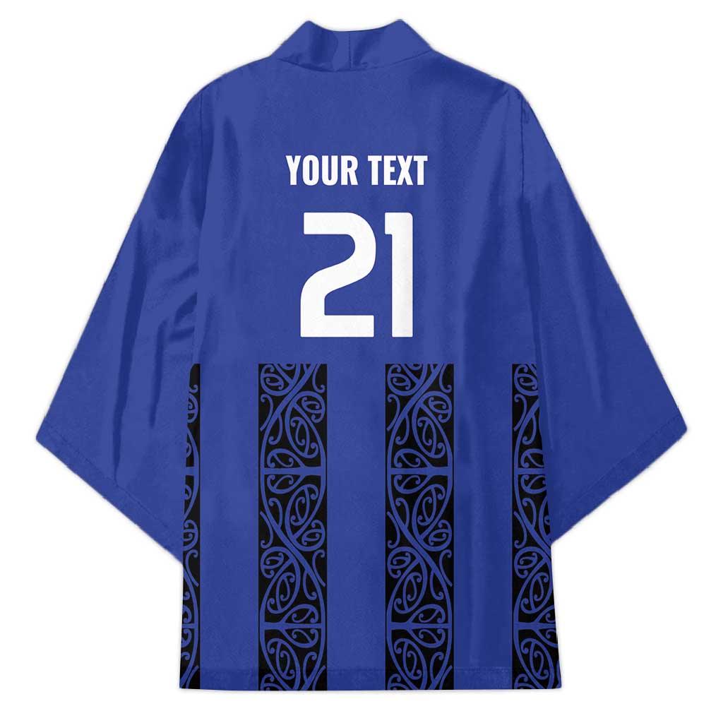 Custom Oceania Football NZ Auckland Kimono Maori Tribal Pattern