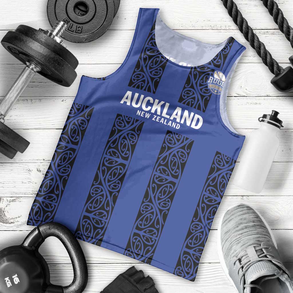 Custom Oceania Football NZ Auckland Men Tank Top Maori Tribal Pattern LT9 - Polynesian Pride