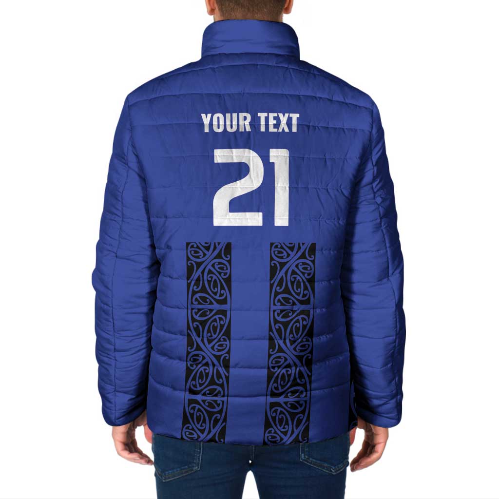 Custom Oceania Football NZ Auckland Padded Jacket Maori Tribal Pattern LT9 - Polynesian Pride