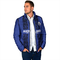 Custom Oceania Football NZ Auckland Padded Jacket Maori Tribal Pattern LT9 - Polynesian Pride