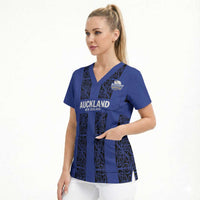Custom Oceania Football NZ Auckland Scrub Top Maori Tribal Pattern LT9 - Polynesian Pride