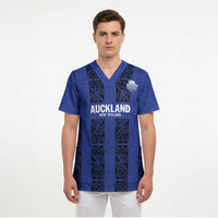 Custom Oceania Football NZ Auckland Scrub Top Maori Tribal Pattern LT9 - Polynesian Pride
