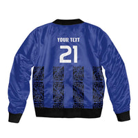 Custom Oceania Football NZ Auckland Sleeve Zip Bomber Jacket Maori Tribal Pattern LT9 - Polynesian Pride