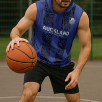 Custom Oceania Football NZ Auckland Sleeveless Hoodie Maori Tribal Pattern LT9 - Polynesian Pride