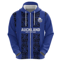 Custom Oceania Football NZ Auckland Zip Hoodie Maori Tribal Pattern LT9 - Polynesian Pride