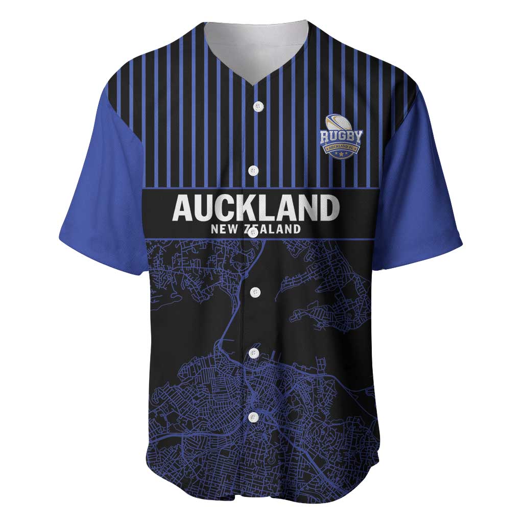 Custom Oceania Football NZ Auckland Baseball Jersey Minimal City Map Style LT9 Blue - Polynesian Pride