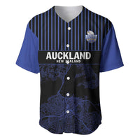 Custom Oceania Football NZ Auckland Baseball Jersey Minimal City Map Style LT9 Blue - Polynesian Pride