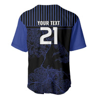 Custom Oceania Football NZ Auckland Baseball Jersey Minimal City Map Style LT9 - Polynesian Pride