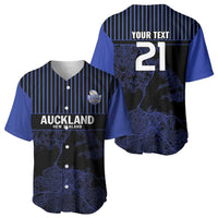 Custom Oceania Football NZ Auckland Baseball Jersey Minimal City Map Style LT9 - Polynesian Pride