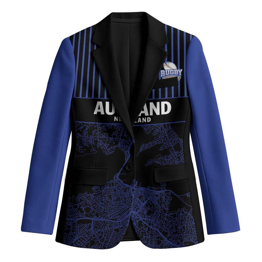 Custom Oceania Football NZ Auckland Blazer Minimal City Map Style LT9 Unisex Blue - Polynesian Pride