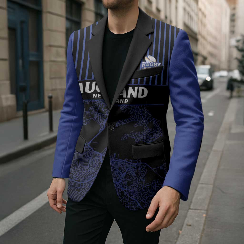 Custom Oceania Football NZ Auckland Blazer Minimal City Map Style LT9 - Polynesian Pride