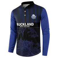 Custom Oceania Football NZ Auckland Button Sweatshirt Minimal City Map Style LT9 - Polynesian Pride