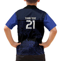 Custom Oceania Football NZ Auckland Hawaiian Shirt Minimal City Map Style