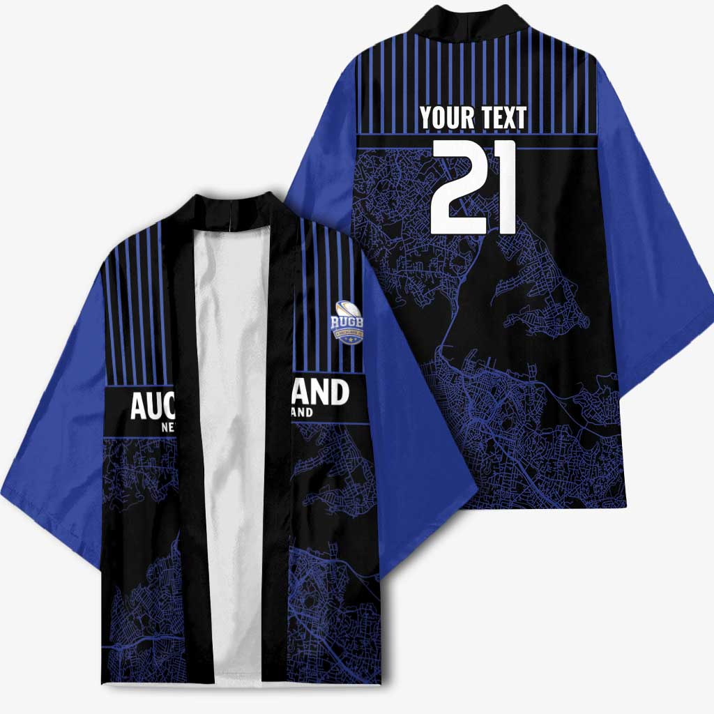 Custom Oceania Football NZ Auckland Kimono Minimal City Map Style